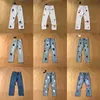 Jeans Men's Designer 2023 Print men jeans Cross-skin washed jean chromeheart with high waist mens lovers Loose