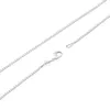 Pendant Necklaces 1P Fashion Jewelry 925 Sterling Silver 1.5MM Box Link Chain 16''-30'' Women's Pendent Color Lobster Clasp