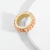 Cluster Ringen 2023 Mode Geometrische Zirkoon Voor Vrouwen Bruiloft Verlovingsring Vrouwelijke Gouden Kristal Kleur Strass