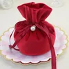 Gift Wrap 10pcs Velvet Drawstring Bags Chocolate Candy Bag Baby Shower Packaging Jewelry Wedding