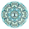 Adesivi murali 3D Mandala Spirale Girandola a vento Carillon Rotante Appeso Decorazione Arte del metallo Mulino a vento Yoga Chakra Meditazione Cortile Giardino Ciondolo 230928