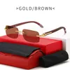 Cartii glasses sunglasses for men luxury eyeglasses fashion gradient sun glasses simple big square gold frame UV400 beach driving sports show luxury sunglass