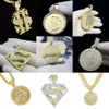 Anpassad 3D -stereoskopisk figur av Jesus 10K 14K 18K Karat Real Gold Pass Diamond Tester VVS Moissanite Iced Out Pendant