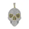 Crânio hip hop pingente de diamante vvs moissanite diamante pingente de luxo 925 prata esterlina hip hop pingente para homem