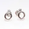 Earrings Panda Designer Luxury Fashion Women S925 Sterling Silver Shiny Crown O Earrings Creative Style Versatile Crown Earrings Female