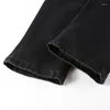 Jeans da uomo 2023 Uomini di alta qualità Street Trendy Brand Denim Nero Streetwear Stretch Skinny Y2k Distrutto Beggar Patch Pantaloni all'ingrosso