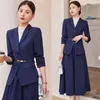 Abito a due pezzi UNXX Primavera Autunno Office Lady Gonna Set Completo Blazer Casual e A-Line Temperamento per pendolari a gamba media Set a due pezzi