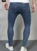 Jeans pour hommes Fashion Street Style Skinny Y2K Hommes Vintage Wash Solid Denim Pantalon Mens Casual Slim Fit Crayon Cowboy Homme Pantalon