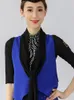 Stadiumkleding Elegant Ballroom Standaard Mouwloos Vest Vrouwen Moderne Dans Korte Kunstschaatsen Latin Meisjes Strass Koreaanse Stijl Broek 6XL