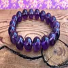 MG0329 Pulseira de cristal roxo de ametista natural para mulheres, pulseira de yoga para alívio do estresse, cura para todos os chakras, 259V