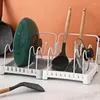 Kitchen Storage Iron Pot Lid Shovel Rack Simple Practical Gadgets Truner Frame Multifunctional Accessories Organizer