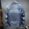 Herrjackor Spring Autumn Cowboy Luxury Cardigan Denim Harajuku Fashion Korean Style Cloths Cowboy Loose Coat Motorcykeljacka 230928