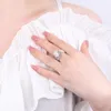 anelli anello di design per donna argento sterling 925 5CT VVS anello di moissanite passaggio diamante tester anello di amore anello di fidanzamento per unghie gioielli di design di lusso formato USA 5-9