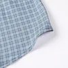 Mäns casual skjortor vår 2023 affärer liten rutig lång ärm skjorta stilfull högkvalitativ stretch manlig varumärke kläder