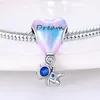 925 Sterling Srebrny Bransoletka Bransoletka Koraliki Charms Gwiezdne Sky Serie