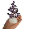 Decoratieve beeldjes 1pc Natuurlijke Amethist Rozenkwarts Levensboom Rots Mineraal exemplaar Reiki Genezing Woondecoratie DHZ Geschenken Souvenir