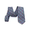 Papillacili lyl 7cm blu uomini tie vintage geometria floreale stampare cravatta da uomo cravatta da bagno camicia camicia di abbigliamento quotidiano