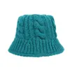 Cappelli a tesa larga Secchio 60% Cappello da pescatore caldo spesso S1 Autunno inverno lavorato a maglia Twist Cappello elastico Accessori moda 230928