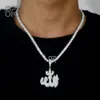 Testeur de diamant Ice Out VVS Moissanite, argent 925, 2 pouces, pendentif Allah, collier Islam Hip Hop pour hommes, vente en gros