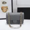 10A CF Shoulder Qualität Jumbo-Tasche mit doppelter Klappe, luxuriöse Designer-Tasche, echtes Leder, Kaviar-Lammfell, klassische, komplett schwarze Handtasche, Handtasche, Clutch, Umhängetasche, Umhängetasche