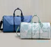 ToteDesigner Oversized TravelMen Totes Women Duffel Duffle Bag Water Droplet Blue Handbag Luxury Bag Padlock Key Pouch