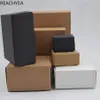 DIY Kraft Pudełko prezentowe biała brązowy czarny papier mały mydło pudełko kartonowe mini biżuterię Pakowanie 1291V