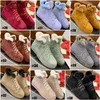 5 Styles Moda Kadın Süet Deri Sıcak Terlik Sıradan Loafers Ayakkabı Dantel Up Peluş Peluş Günlük Ayakkabı Botları Kadınlar İçin
