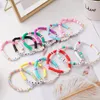 Link Bracelets 11pcs Colorful Taylor Bracelet English Name Soft Ceramic Beads Bohemian Kids Friendship Girls Jewerly