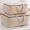 Mcao Large Blanket Clothing Storage Bags No Odor Moisture Proof Cotton Linen Fabric Collapsible Under Bed Organizer HT0902 220531314b