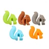 Tea Pets 5 pezzi / set Scoiattoli in silicone Borsa appesa a forma di scoiattolo Porta sacchetti Tazza di caffè Etichetta per bicchiere di vino Forniture per feste