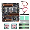 Cartes mères X99 Dual CPU Carte mère 2XE5 2630 V3 2XDDR4 4G RECC RAM SATA Câble Déflecteur LGA 2011 8XDDR4 Slot Support 2011-V3