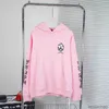 Hoodies trendiga varumärke Fucroin Ch Ouyang Nana samma rosa hoodie för kvinnor svartvitt check Cross Long Sleeve T