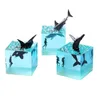 Decorative Objects Figurines Marine resin whale Humpback diver cube ornament Home glowinthedark nightlight birthday gift 230928