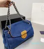 Kot klasik antik ejderha kadınları vintage s el çantaları mavi kot pantolon altı koltuklu çanta cüzdanları kayar zincir torbası