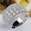 Trouwringen Shining Dames Wit Zirkoon Volledig Kristal Voor Vrouwen Verlovingsring Band Sieraden Maat 5-12