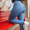 Calças de brim femininas 2023 magro para mulheres magro cintura alta mulher denim lápis calças estiramento feminino multi-tamanho primavera outono