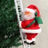 Electric Climbing Ladder Santa Claus Christmas Figurine Ornament Xmas Party DIY Crafts Festival Navidad230Y