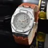 Relojes de pulsera para 2023 nuevos relojes para hombre tres puntadas reloj de cuarzo marca de lujo superior cinturón de caucho y cuero accesorios para hombres forma redonda moda AUDE orologi