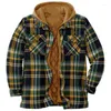 남성용 재킷 코트 격자 무늬 인쇄 패치 워크 재킷 오버 사이즈 후드 셔츠 외부웨어 패션 스트리트웨어 chaquetas hombre