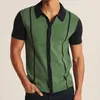 Herrpolos mode sommar casual polo skjorta högkvalitativ tryckt kofta t-shirt lapel knapp uppåt stor storlek 2023