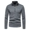 Männer T Shirts Herbst Winter Strickjacke Männer Pullover Jacken Mäntel Mode Hohe Kragen Gestrickte Slim Fit Mantel Herren Kleidung 2023