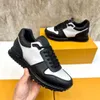 Men Run Away Sneakers Top Quality Men Shoes Reflection Leather Mesh Mixed Color Trainer Party Wedding Dress Tennis Shoes Casual Walking EU38-46