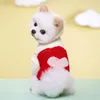 Dog Apparel Pet Autumn And Winter Warm Sweater Striped Floral Stretch Two Legs Lapel Cat Knitted Woolen Clothes