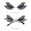 Lunettes de soleil libellule pour hommes et femmes, Design de marque, sans bords, de luxe, tendance, étroites, 2023