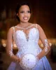 Октябрь 2023, арабское свадебное платье Aso Ebi Plus, кружевное свадебное платье русалки, расшитое бисером, атласное свадебное платье со съемным шлейфом, ZJ303