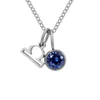 Pendentif Colliers Personnalisé Tridimensionnel Birthstone Douze Signes du Zodiaque Collier Femme Lumière Luxe Coloré Strass