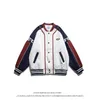남성용 재킷 2023 빈티지 편지 자수 재킷 코트 스트리트 거리 야생 조종사 야구 유니폼 커플 캐주얼 느슨한 레이서