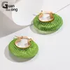 Stud GuanLong Korean Colorful Big Geometric Circle Hoop Earrings Luxury Acrylic Earring For Women Chunky Punk Round Ear Jewelry Gifts 230928