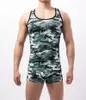 Men's Sleepwear Howeray Tops Set Shorts Home Camouflage Nightwear Underwear Clothes Tank Mens Tights Sports Vest Pajama