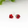 Boucles d'oreilles Panda Designer Luxe Mode Femmes 2023 Nouvelle Mode 925 Argent Sterling Polyvalent Hip Hop Brillant Coeur Grand Rouge Boucles D'oreilles Petits Bijoux De Fraise